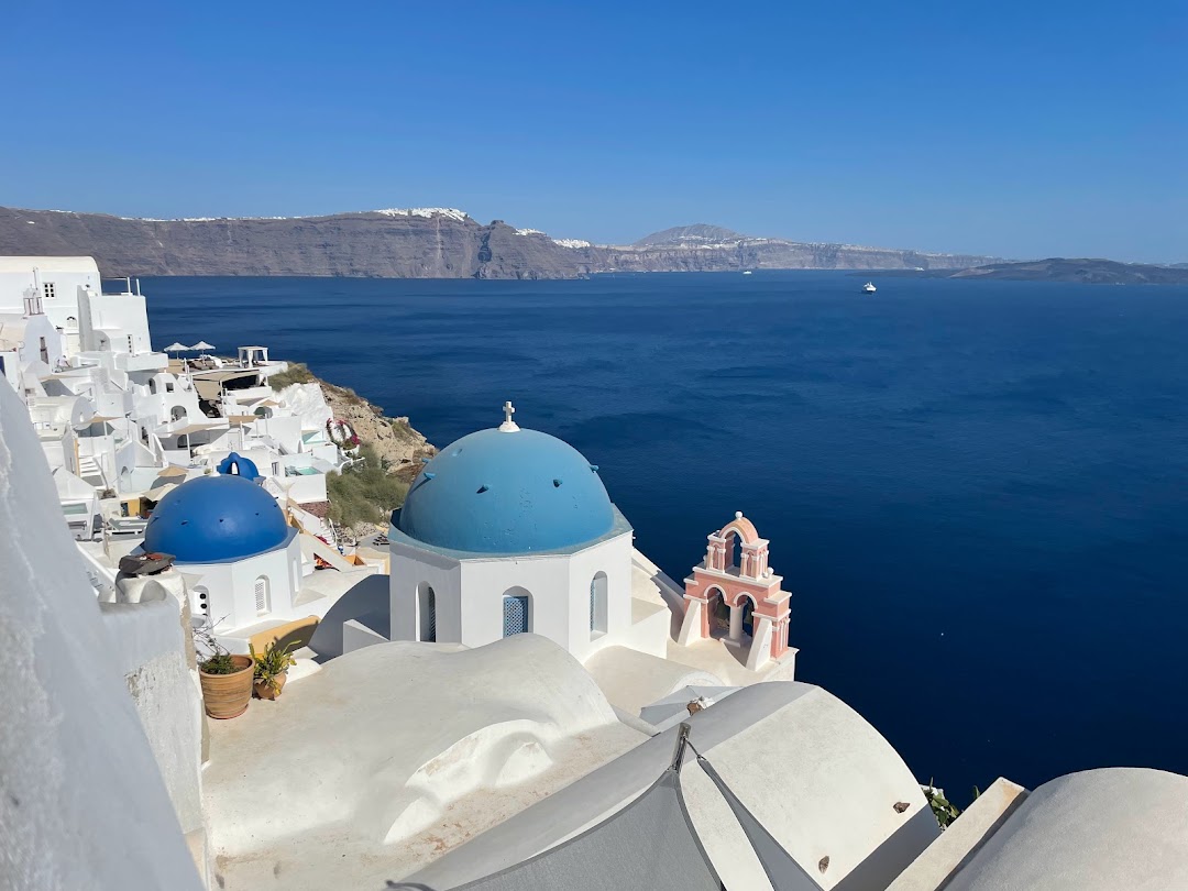 Santorini caldera at sunset